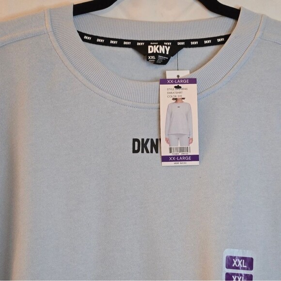 DKNY Women's Plus Size Comfort Crewneck Fleece Sweatshirt Top NWT XXL - Picture 7 of 11